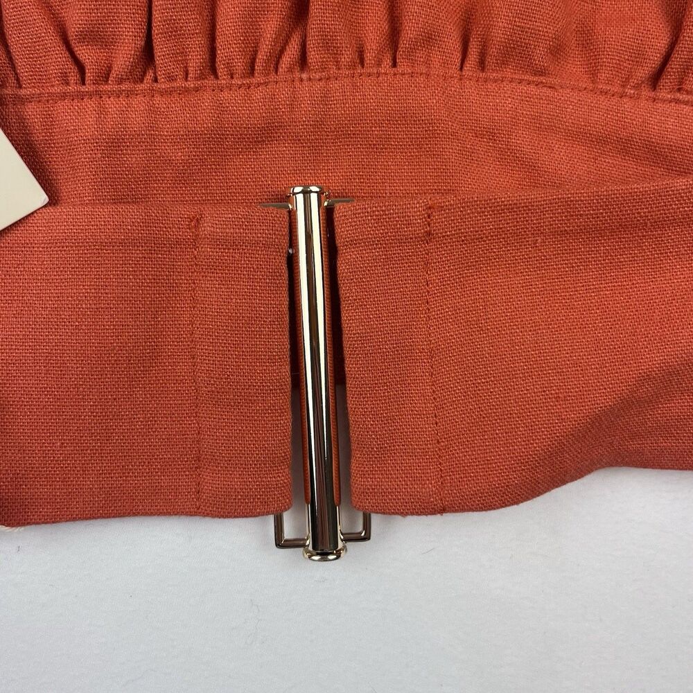 Meshki Women’s Linen Halter Top Crop Rust Orange Small Tie Back Adjustable New - Picture 9 of 16